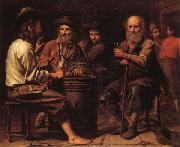 Mathieu le Nain Peasants in a Tavern oil painting on canvas
